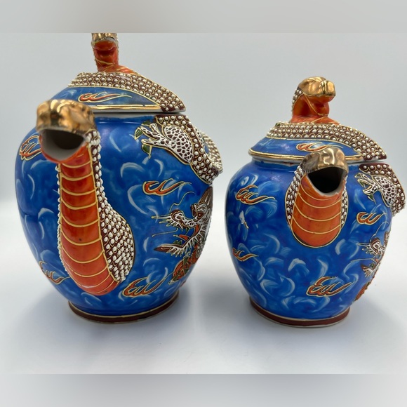 Vintage Kutani style Moriage Dragonware Teapots, Hand-Painted, Japan Your choice - Picture 2 of 9